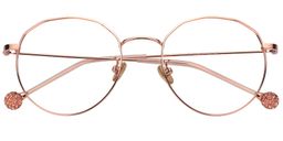 Susan Geometric Rose Gold Glasses 1