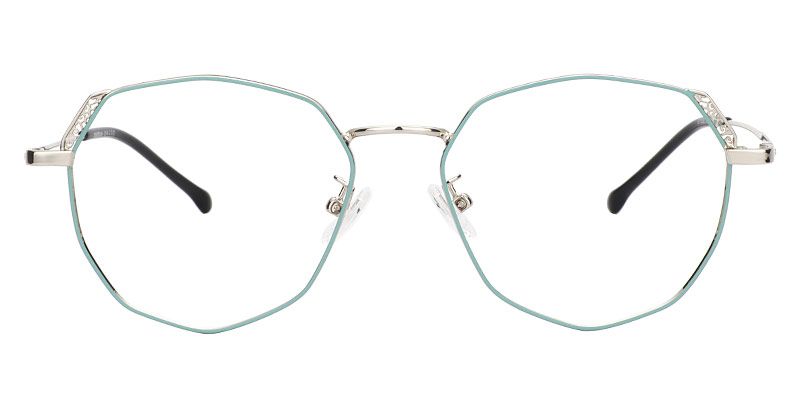Charlotte Geometric Green Glasses