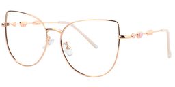 Alvina Cat Eye Gold Glasses3