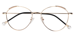 Abiola Round Gold Glasses1