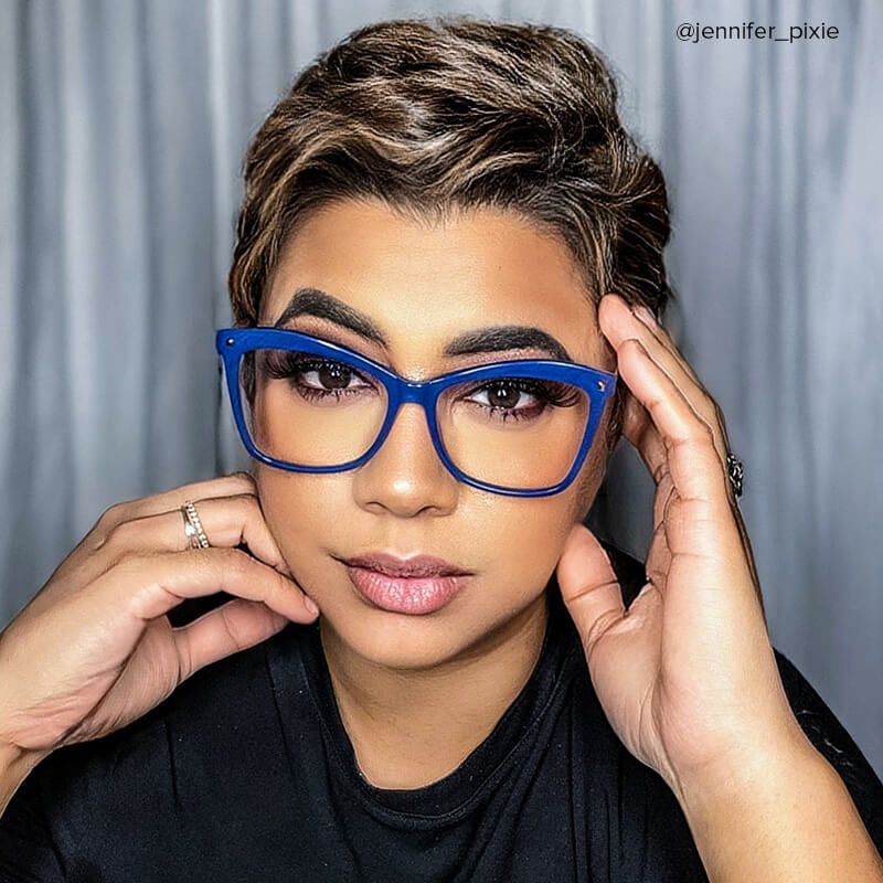 Isaebella Butterfly Blue Frame Glasses | Zeelool Optical4