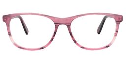 Charlene Rectangle Pink-Floral Glasses0