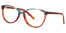 Jennifer Cat Eye Brown-Blue Glasses2