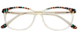 Angie Oval Clear Glasses1