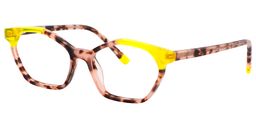 Kitty Cat Eye Yollow Glasses2