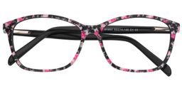 Emma Rectangle Floral Glasses1