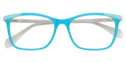 Daphne Rectangle Blue-Clear Glasses1