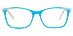Daphne Rectangle Blue-Clear Glasses0