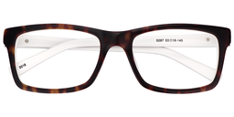Kenneth Rectangle Gold-Tortoise Glasses1