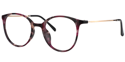 Lena Round Purple Floral Glasses2