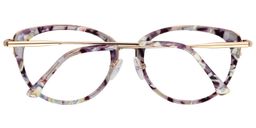 Adeline Browline Purple Floral Glasses4