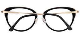 Adeline Cat Eye Black Glasses4