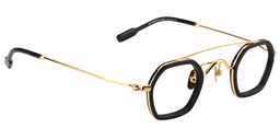 Corrine Geometric Gold Glasses3