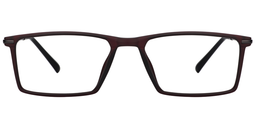 Alan Rectangle Brown Glasses0