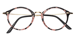 Gillian Round Pink-Floral Glasses1