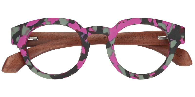 Round Bright Pink Glasses1