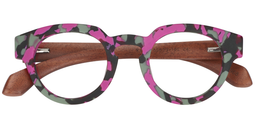 Aviva Round Bright Pink Glasses1
