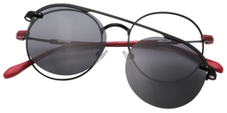 Phoebe Clip-On Black Glasses0