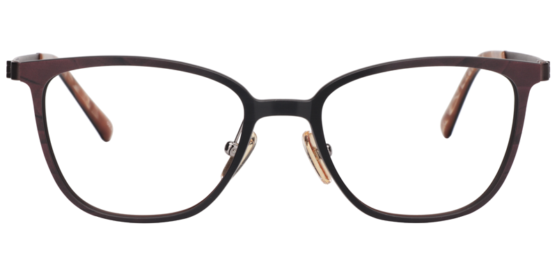 Spark Rectangle Brown Glasses