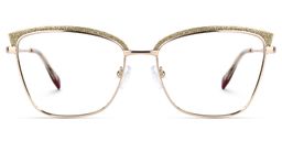 Myra Cateye Yellow Glasses0