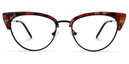 Romero Cateye Red-Floral Glasses0