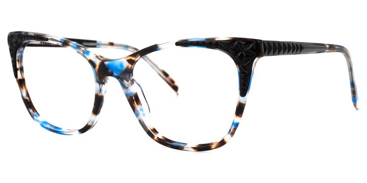 LaKisha Cateye Blue-Tortoise Glasses