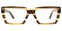 Dulaine Square Brown Glasses0