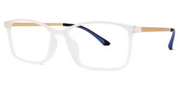 Yancy Rectangle White Glasses1