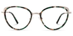 Vanesa Geometric Green-Floral Glasses0