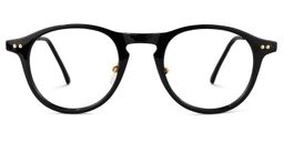 Glenda Round Black Glasses0