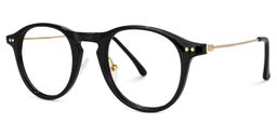 Glenda Round Black Glasses1