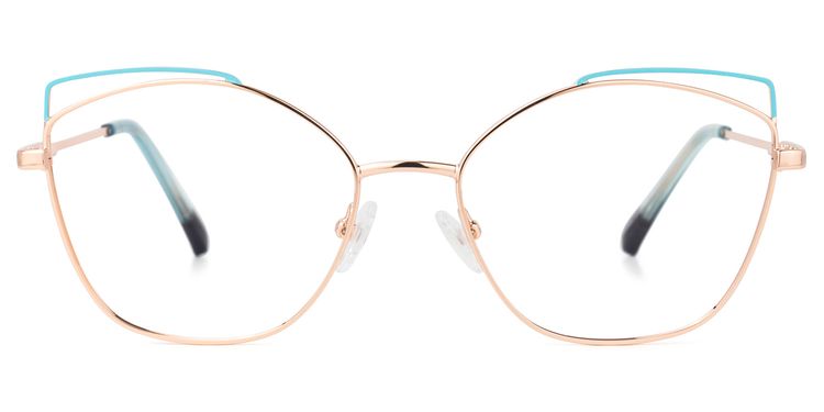 Mosley Geometric Blue-Gold Glasses