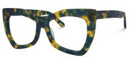 Bernita Geometric Blue-Green Glasses1
