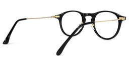 Glenda Round Black Glasses3