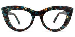 Kothari Cateye Blue-Floral Glasses0