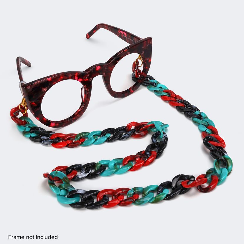 Vintage Hand-Polished Multicolor Eyeglasses Chains