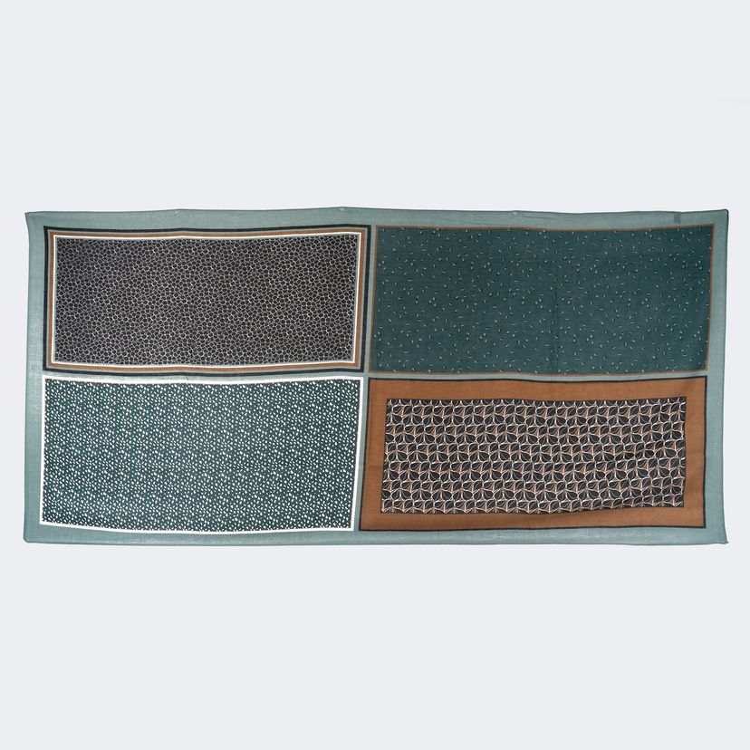 Vintage Four Seasons Available Black-Green Scarves