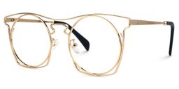 Janice Geometric Gold Glasses1