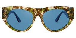 Apiaton Geometric Floral Sunglasses0