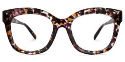 Karode Square Purple-Floral Glasses0