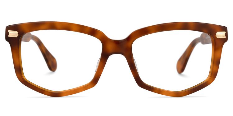 Geri Geometric Brown Glasses