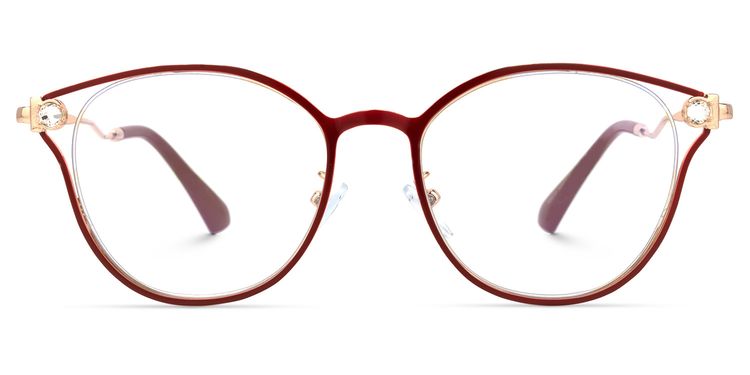Marcella Geometric Red Glasses