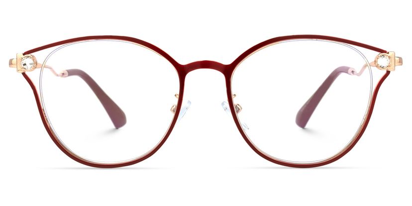 Marcella Geometric Red Glasses