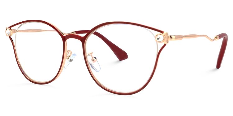 Marcella Geometric Red Glasses