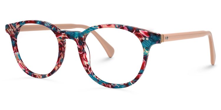 Tankins Round Floral Glasses