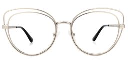 Terianna Cateye Silver Glasses0