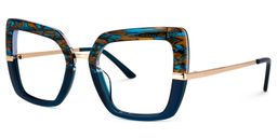 Natalin Square Blue Glasses1