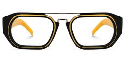 Ineabell Geometric Yellow Glasses0