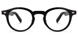Laticia Round Black Glasses0