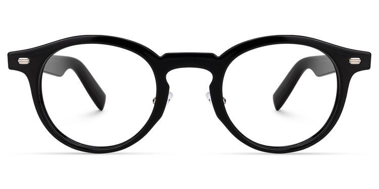 Laticia Round Black Glasses